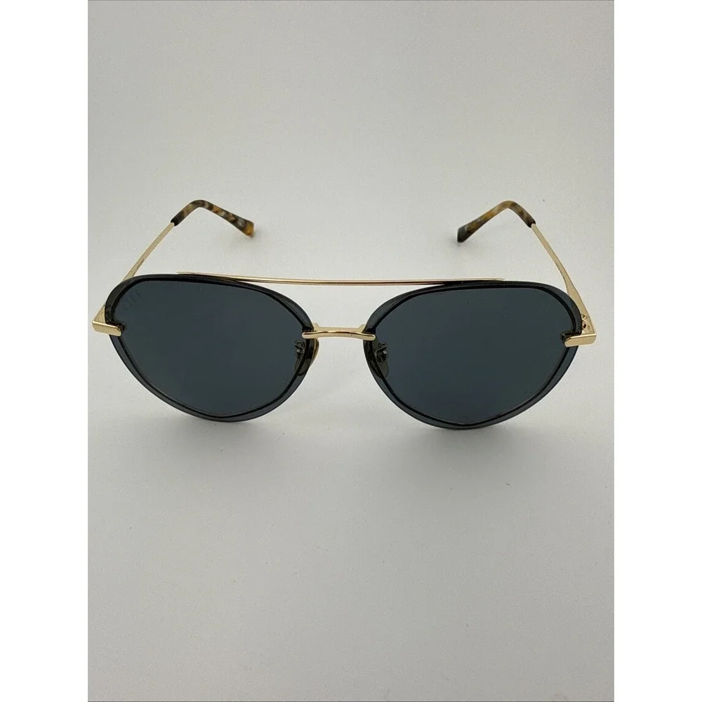 DIFF Lenox Sunglasses Gold frame Blue Lens GD BL 122p polarized